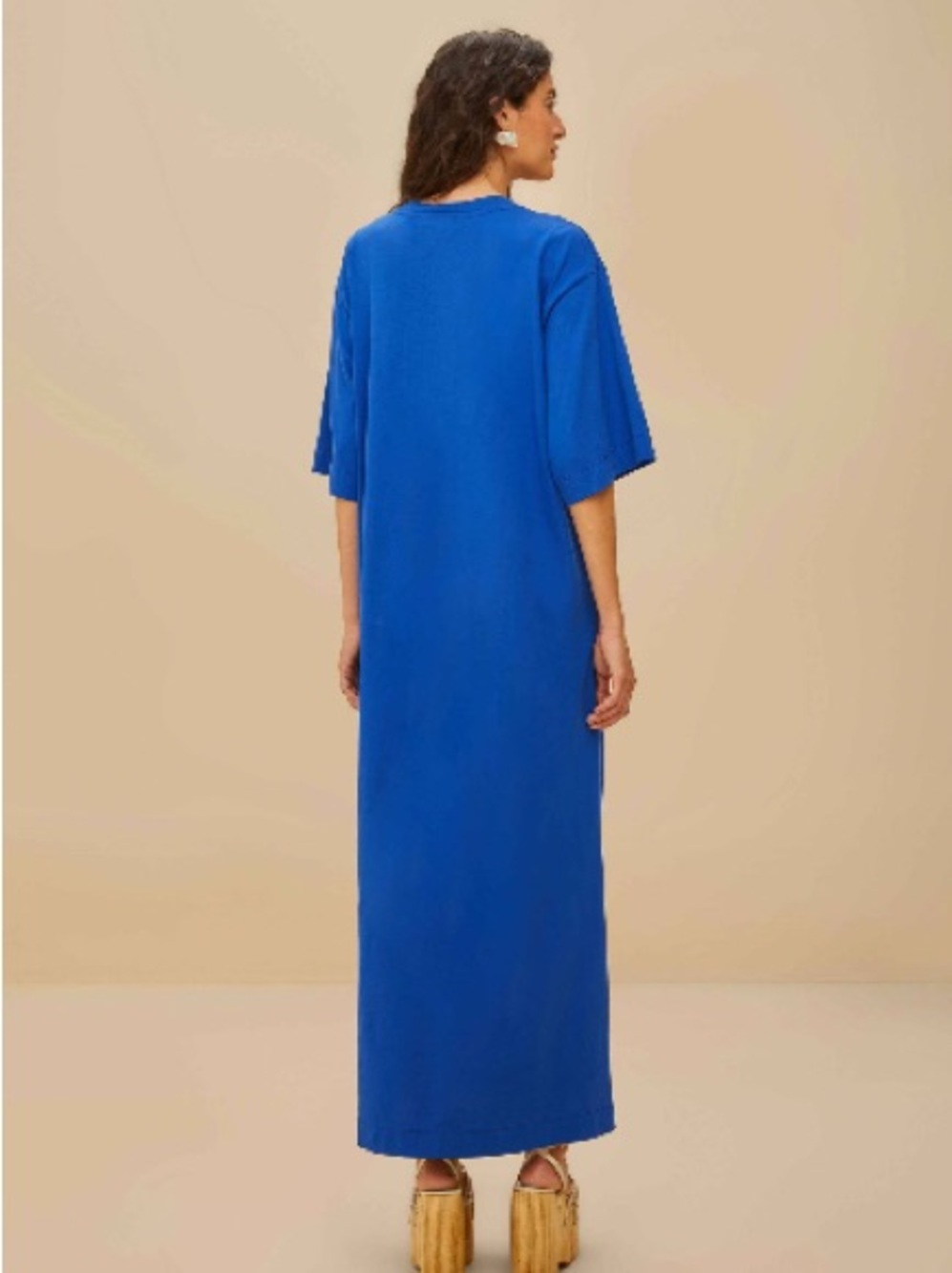 FARM Rio Blue Split Maxi Dress - Picture 2 of 2